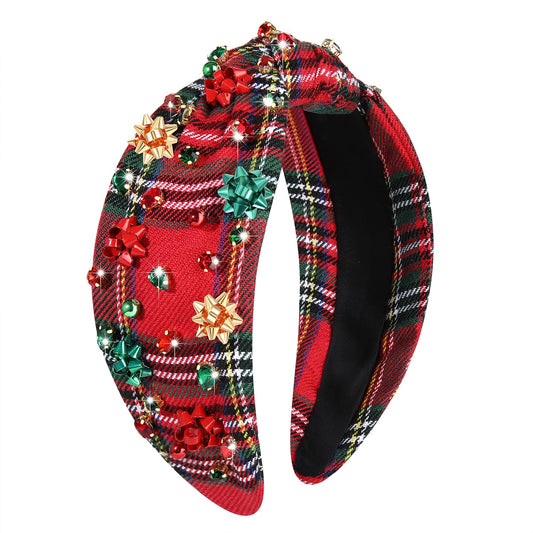 YAHPERN crystal-detailed headband adds holiday sparkle for parties and photos