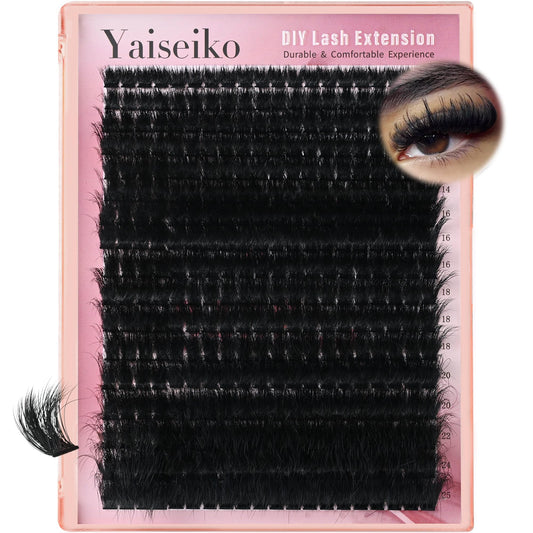 Yaiseiko full volume lash clusters 8-25mm set creates dramatic, customizable looks.