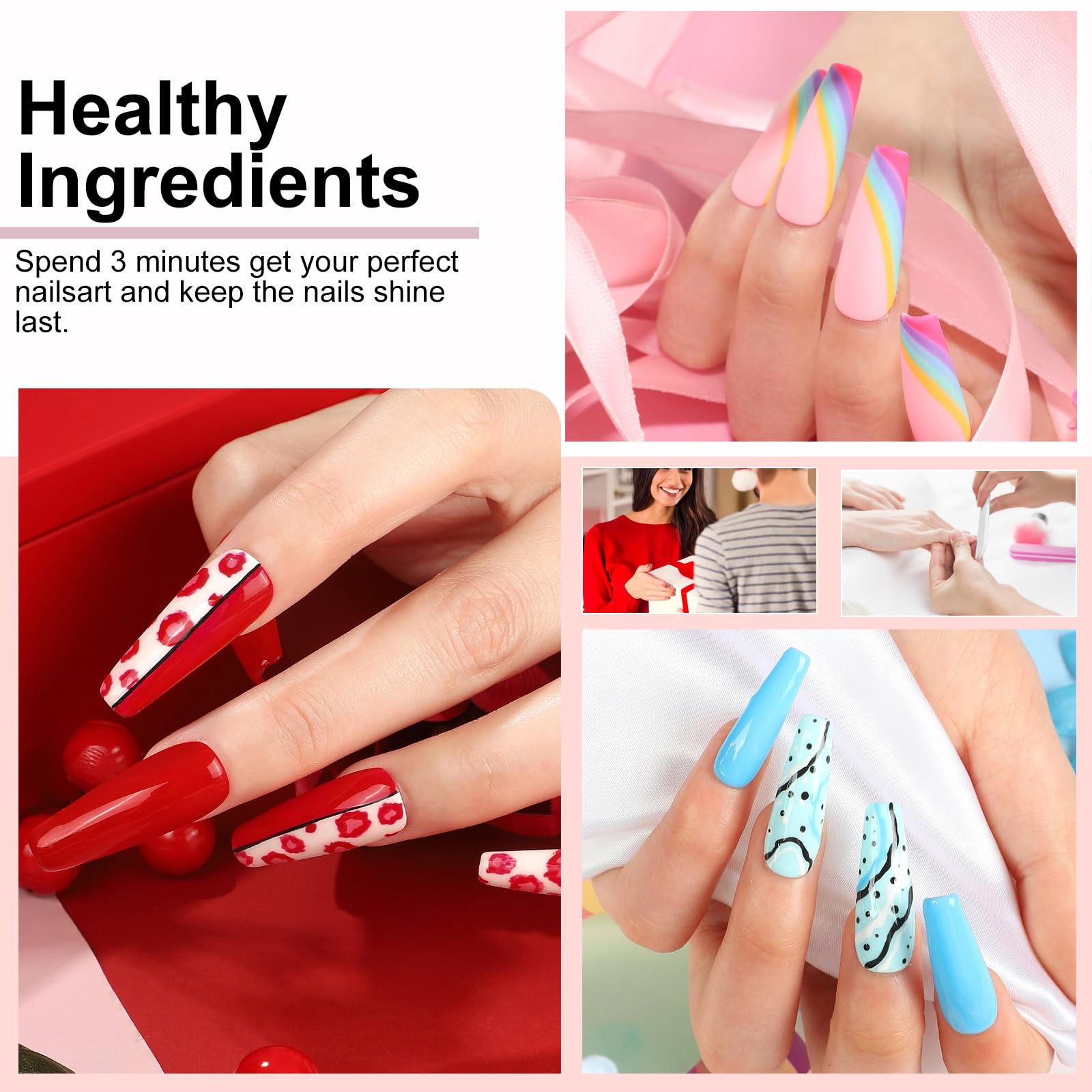 YALSYINY nail decorations and cuticle oil for finishing touches