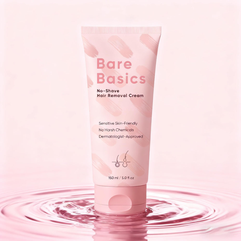 YAMFIUY Bare Basics 5-minute dissolve demonstrates quick hair removal.