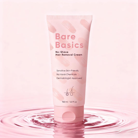 YAMFIUY Bare Basics 5-minute dissolve demonstrates quick hair removal.