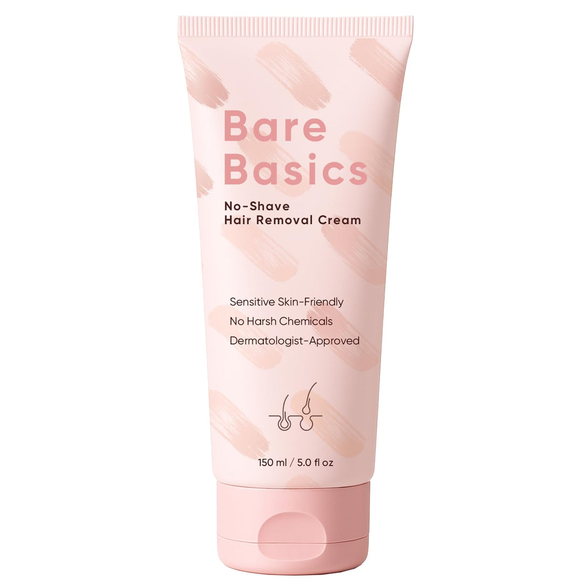 YAMFIUY Bare Basics cream application for gentle, even hair removal.