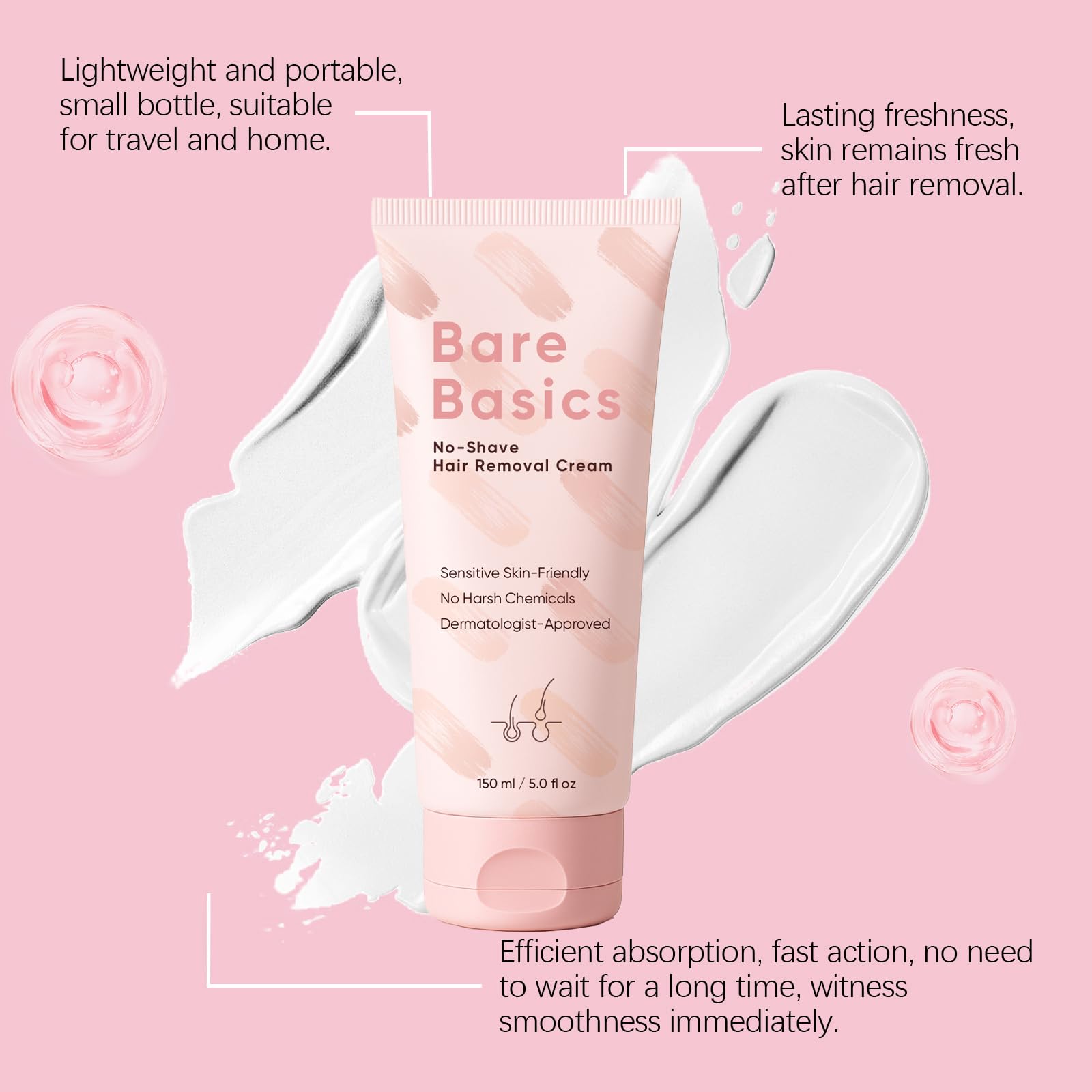 YAMFIUY Bare Basics skin protection during use reduces irritation.