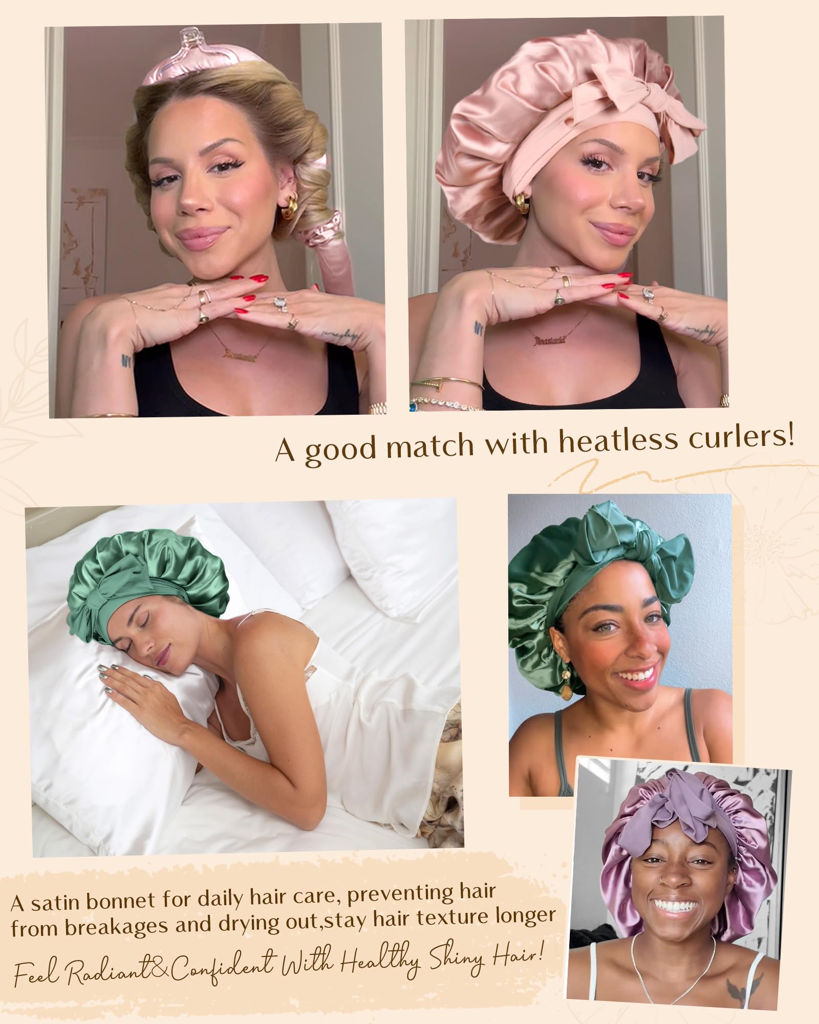 YANIBEST double-layer bonnet provides added protection for curls