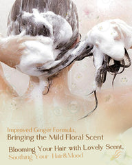 YANIBEST bottle with greenery illustrating gentle scalp care