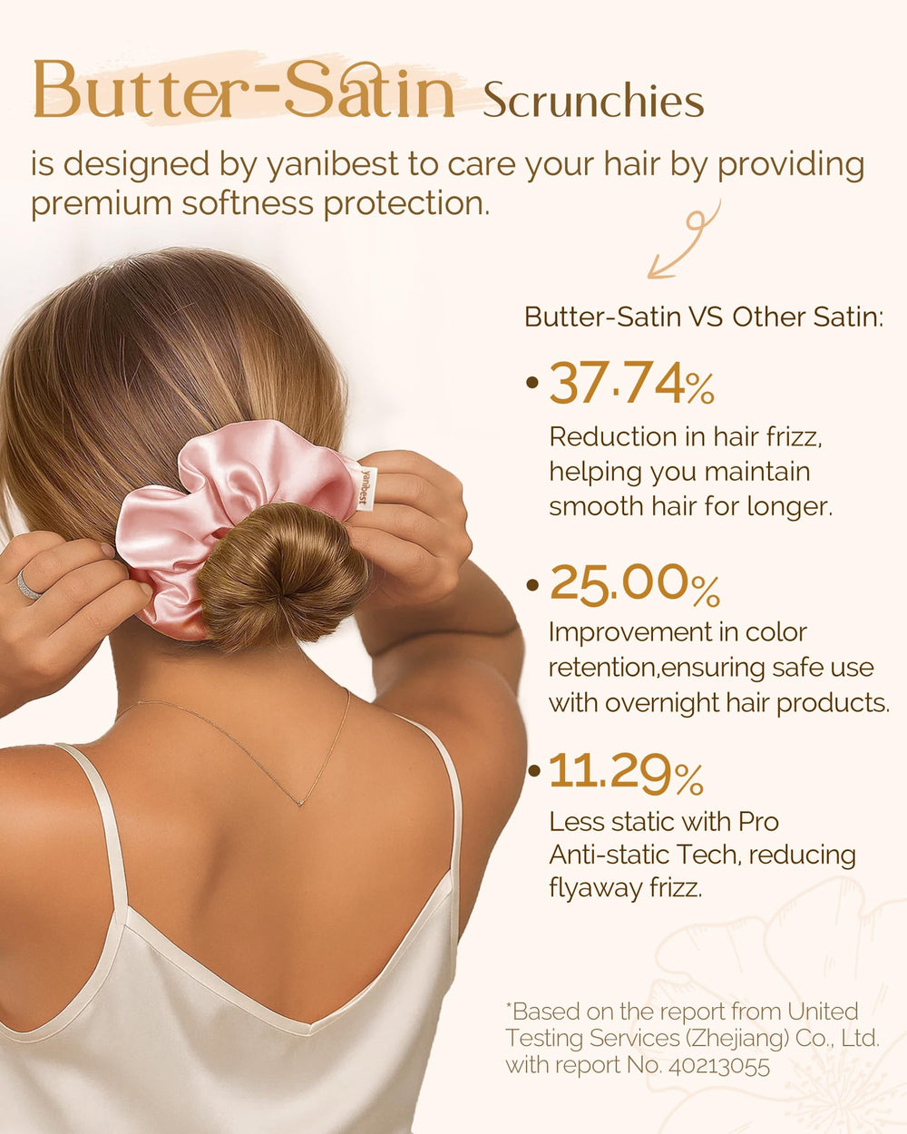 Yanibest satin hair ties on wrist prove versatile accessory for outfits.