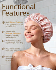 Yanibest shower cap chic design combines style with practical hair care.