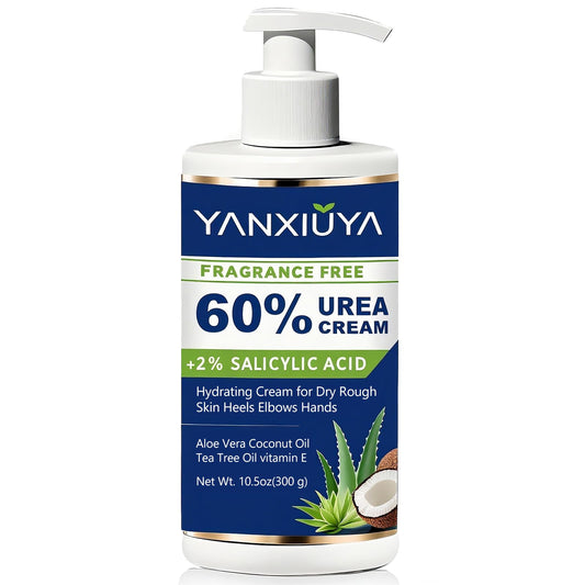 YANXIUYA 60% Urea Cream jar close up for intense foot moisture.