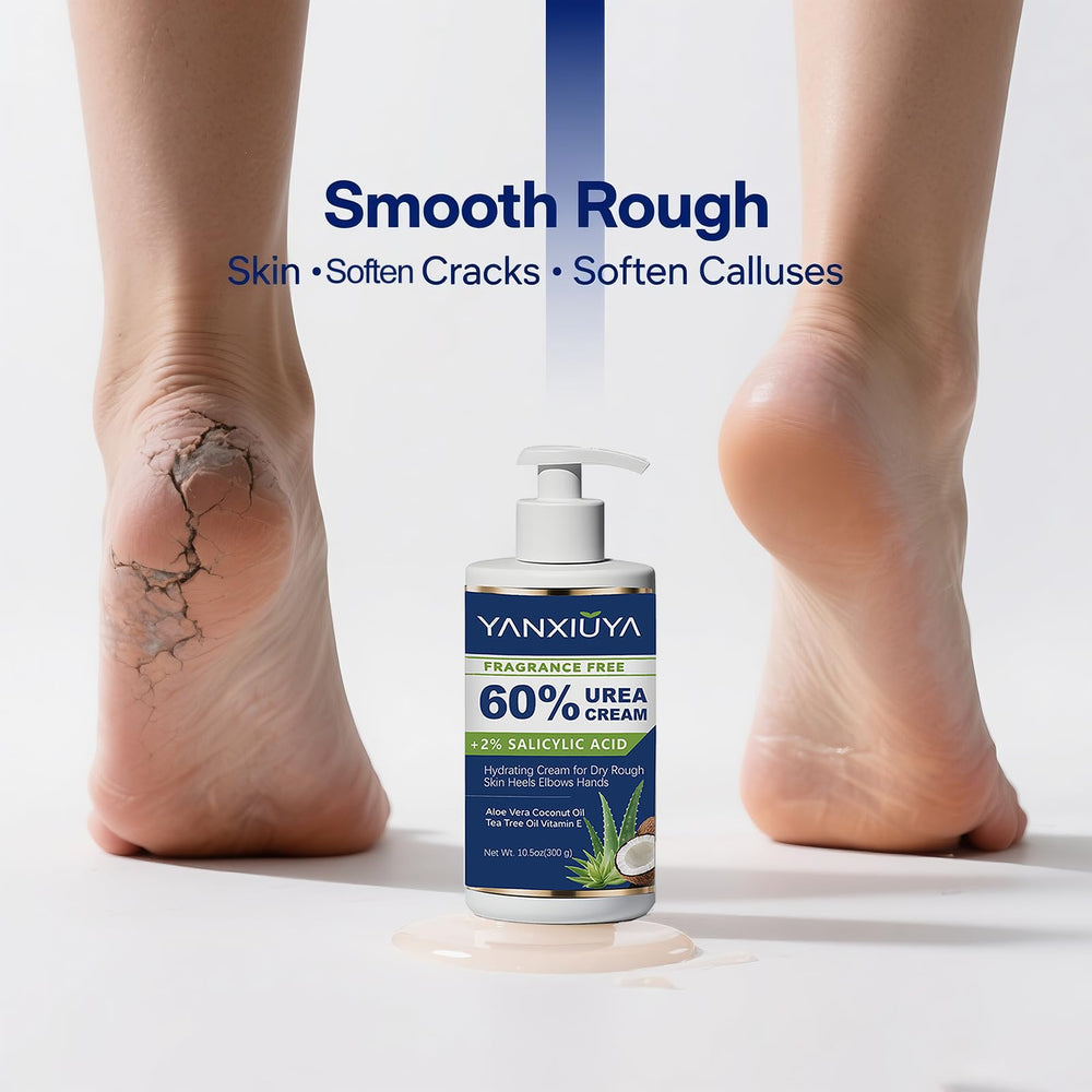YANXIUYA Fragrance-free foot cream bottle for sensitive skin.