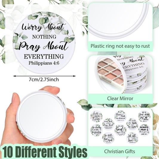 Yaomiao Bible verse pocket mirror with uplifting quote.