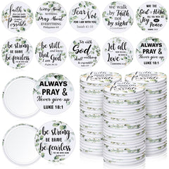 Yaomiao compact mirror with eucalyptus pattern for daily inspiration.