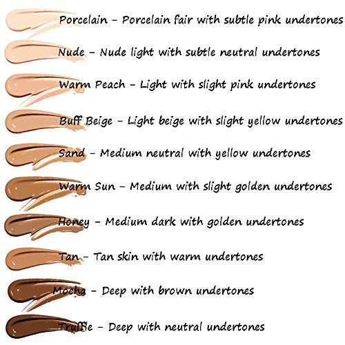 Yaper PHOERA foundation packaging box shows shade range