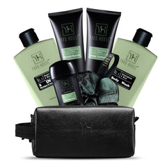 Yard House body wash in the gift set with eucalyptus and mint for a refreshing cleanse