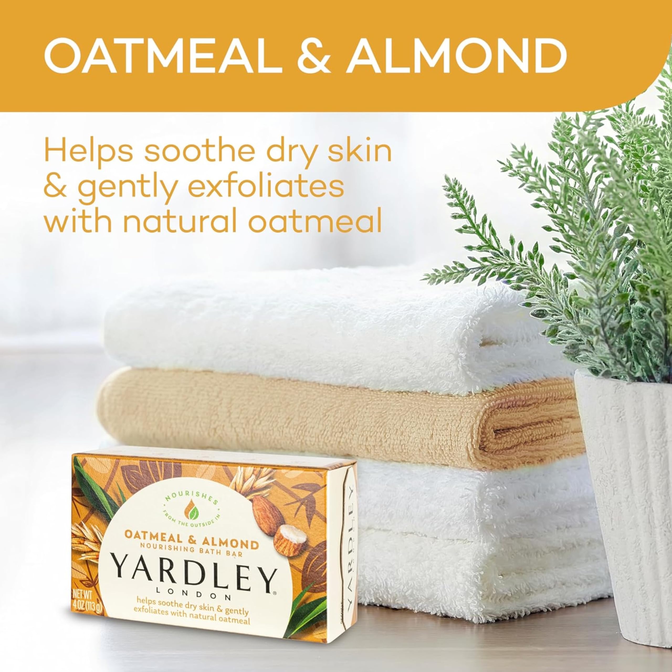 Yardley London moisturizing bar exterior 6-pack display for convenient bundle