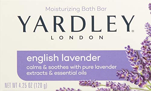 Yardley London moisturizing bar English lavender back label showing size and ingredients
