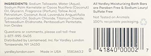 Yardley London lavender moisturizing bars in a multi-pack ready for home use