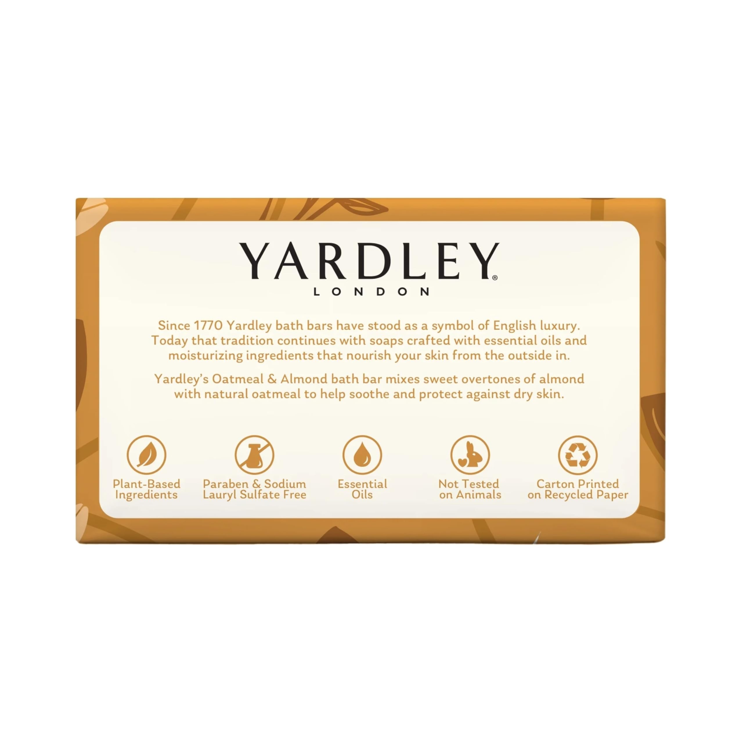 Yardley London natural ingredients with oats for gentle care