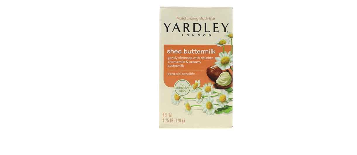 Yardley London chamomile-infused bar delivers calming cleanse.