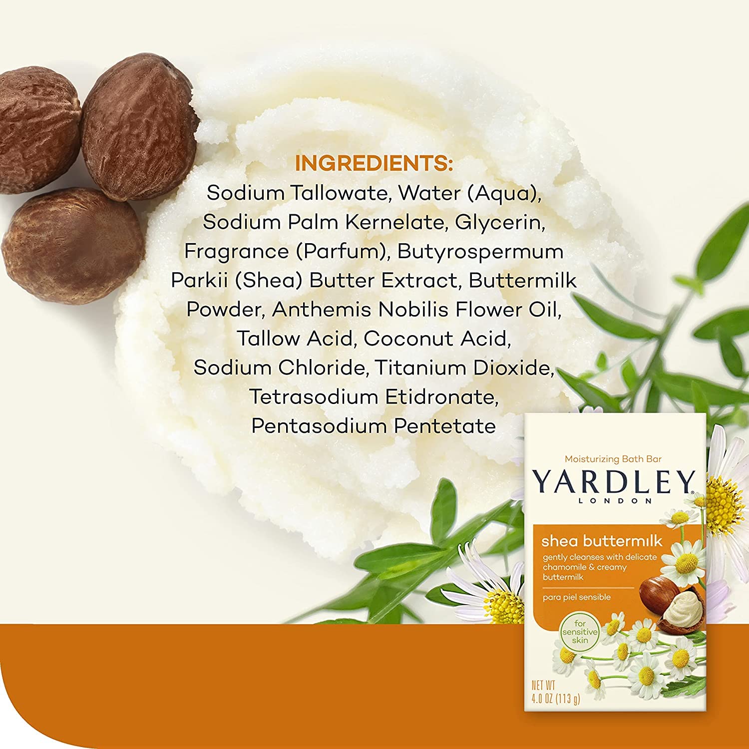 Yardley London Shea Buttermilk Bath Bar trio packaging ready for gifting