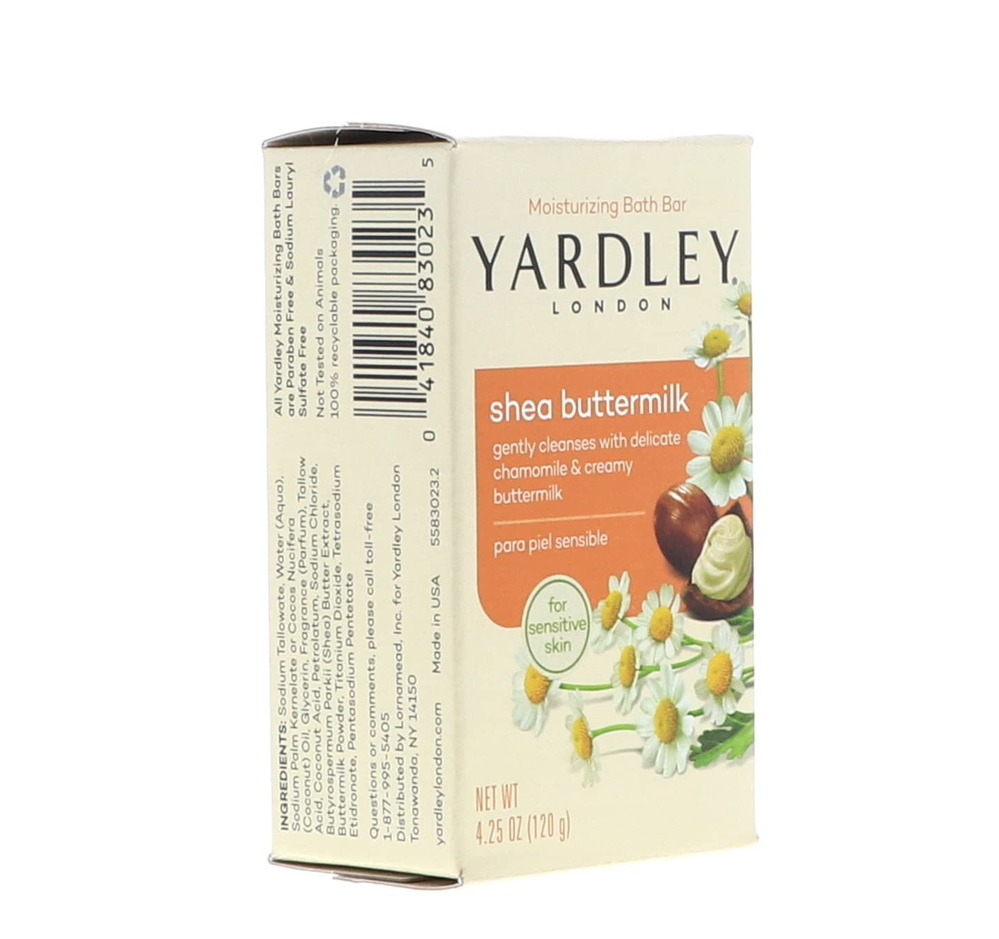 Yardley London creamy texture shown for a soft skin feel.
