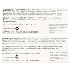 Yardley London lather close-up highlights creamy cleansing and essential oil infusion.