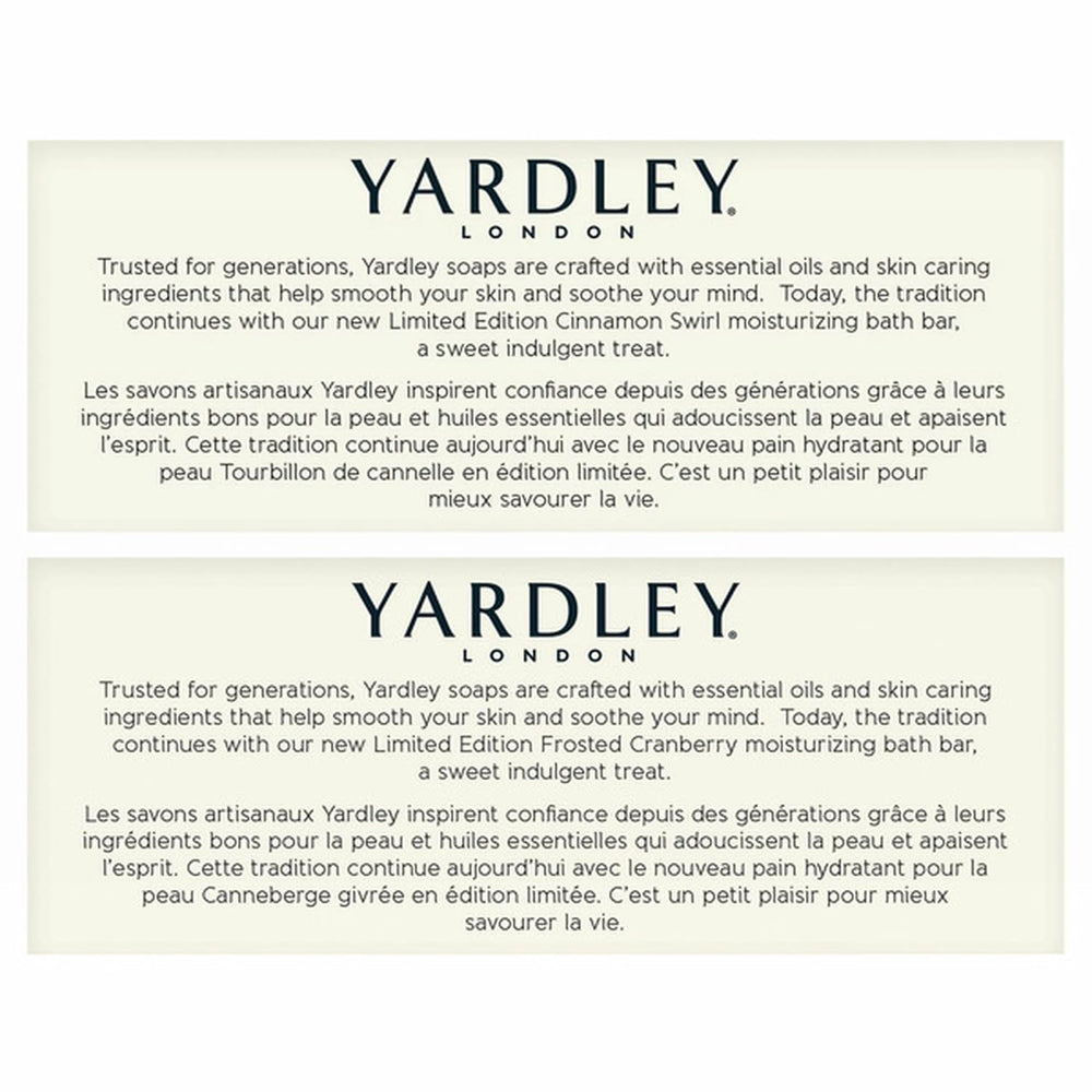 Yardley London gift-set of limited edition soaps for seasonal gifting.