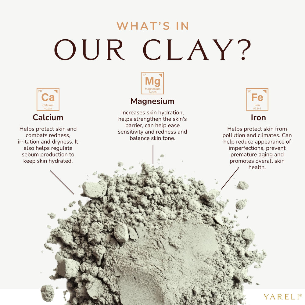 YARELI Bentonite clay paste mix bowl ready for quick, simple mask preparation.