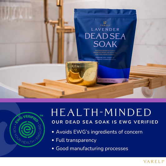 YARELI Dead Sea magnesium chloride bag, premium source for bath soaks.