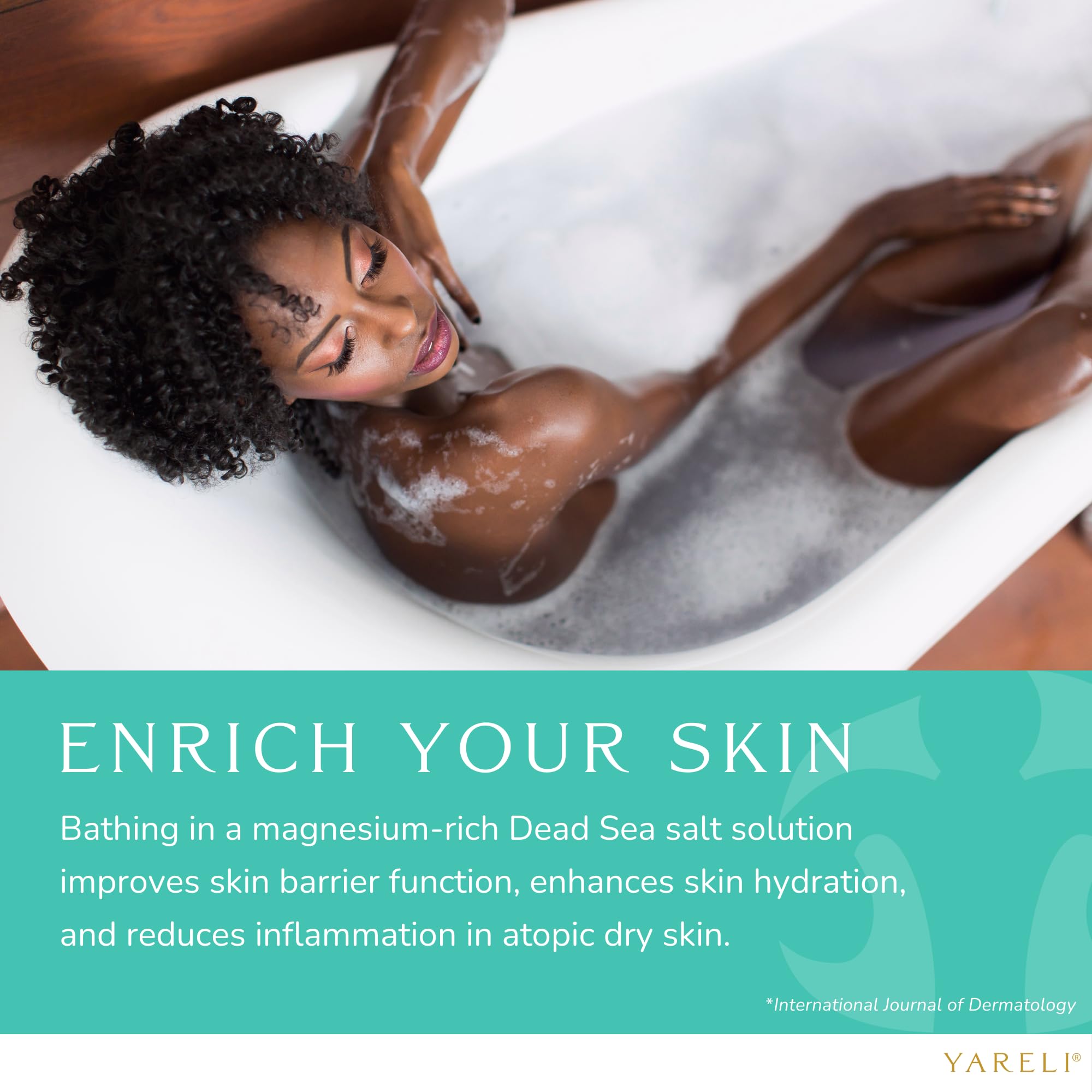 YARELI lavender aroma with salts for a spa-like soak.