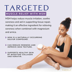 YARELI magnesium cream texture being spread on skin for quick absorption