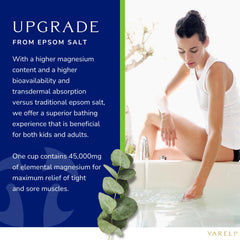 YARELI product imagery with eucalyptus leaves to emphasize invigorating scent.