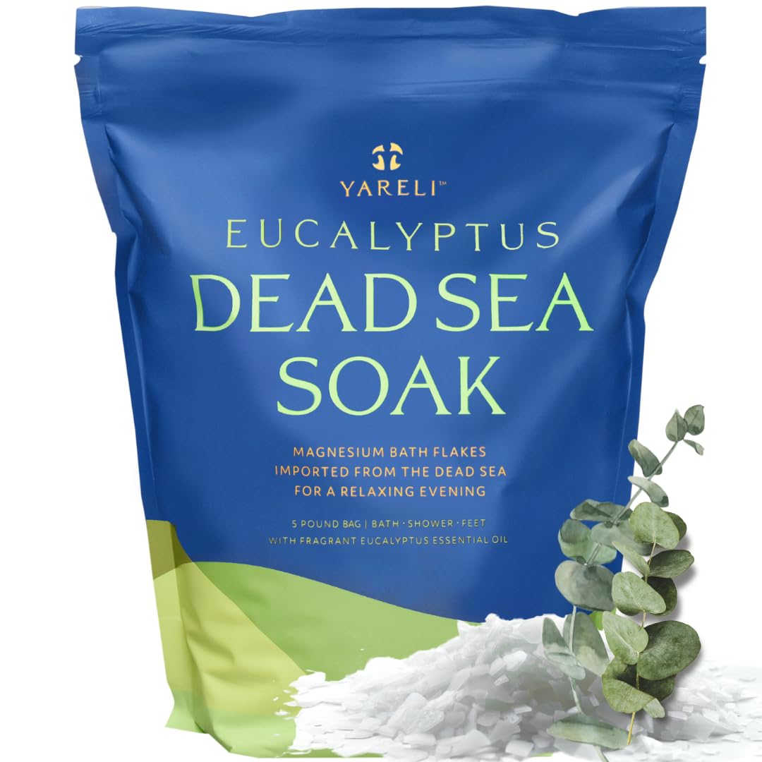 YARELI magnesium flakes from the Dead Sea in a bag for bath soaking.
