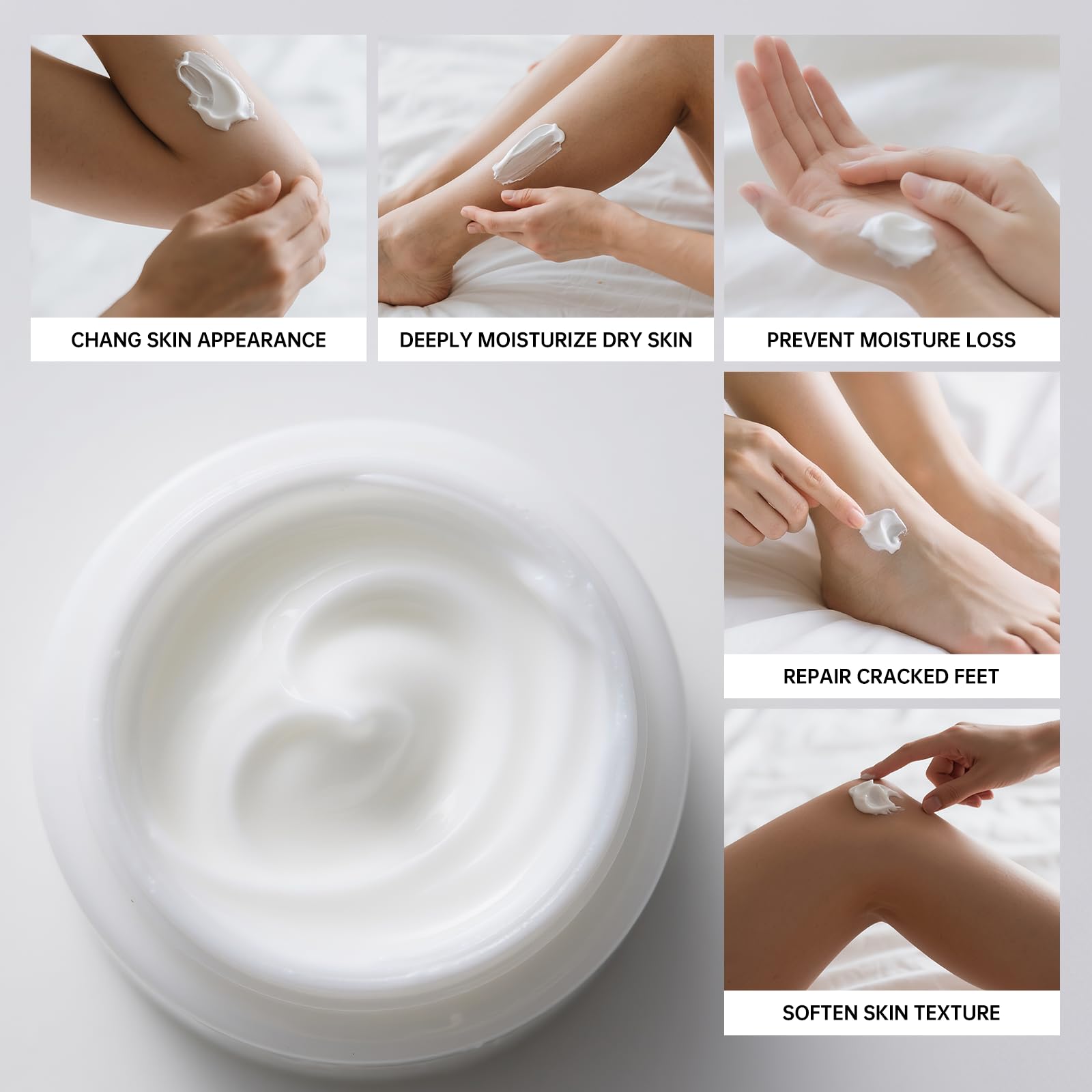 Yarmisun Urea Cream 40% heel close-up shows softness after massage.