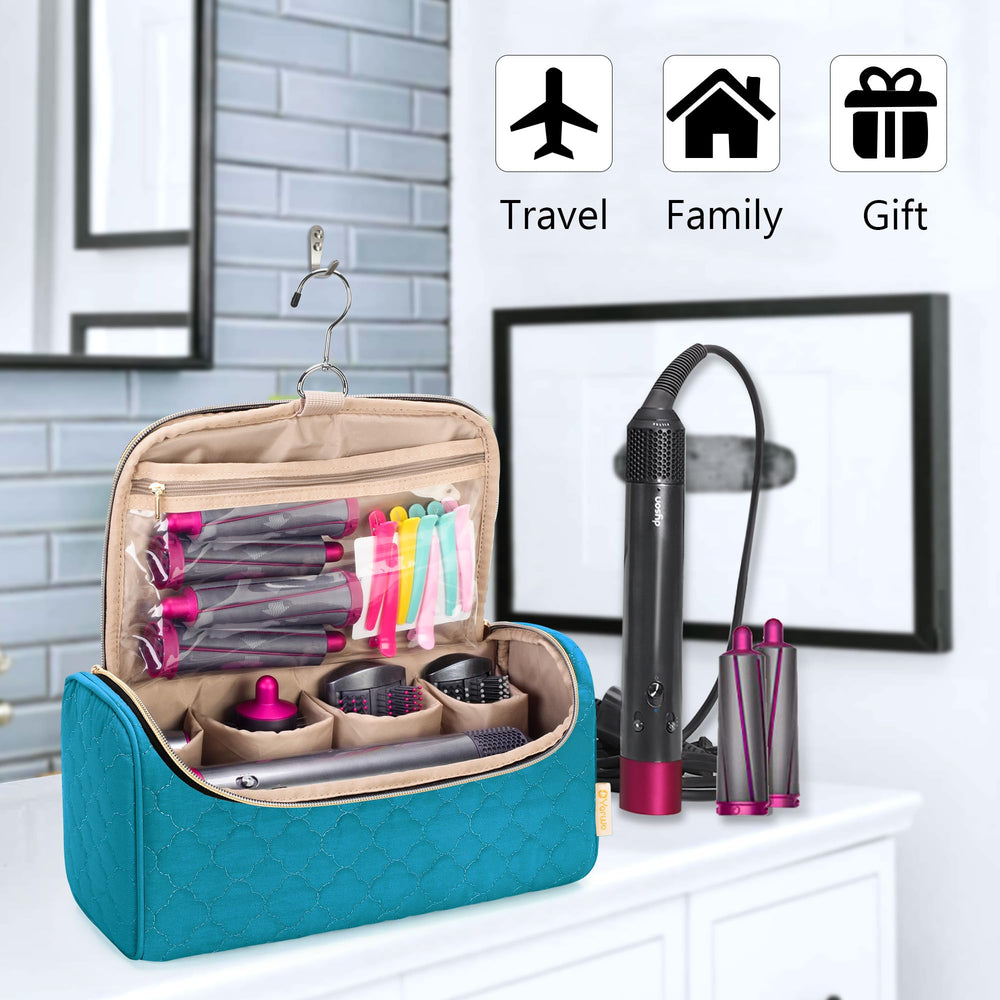 Compact dimensions of Yarwo Airwrap travel case: 12.2 x 5 x 6 inches