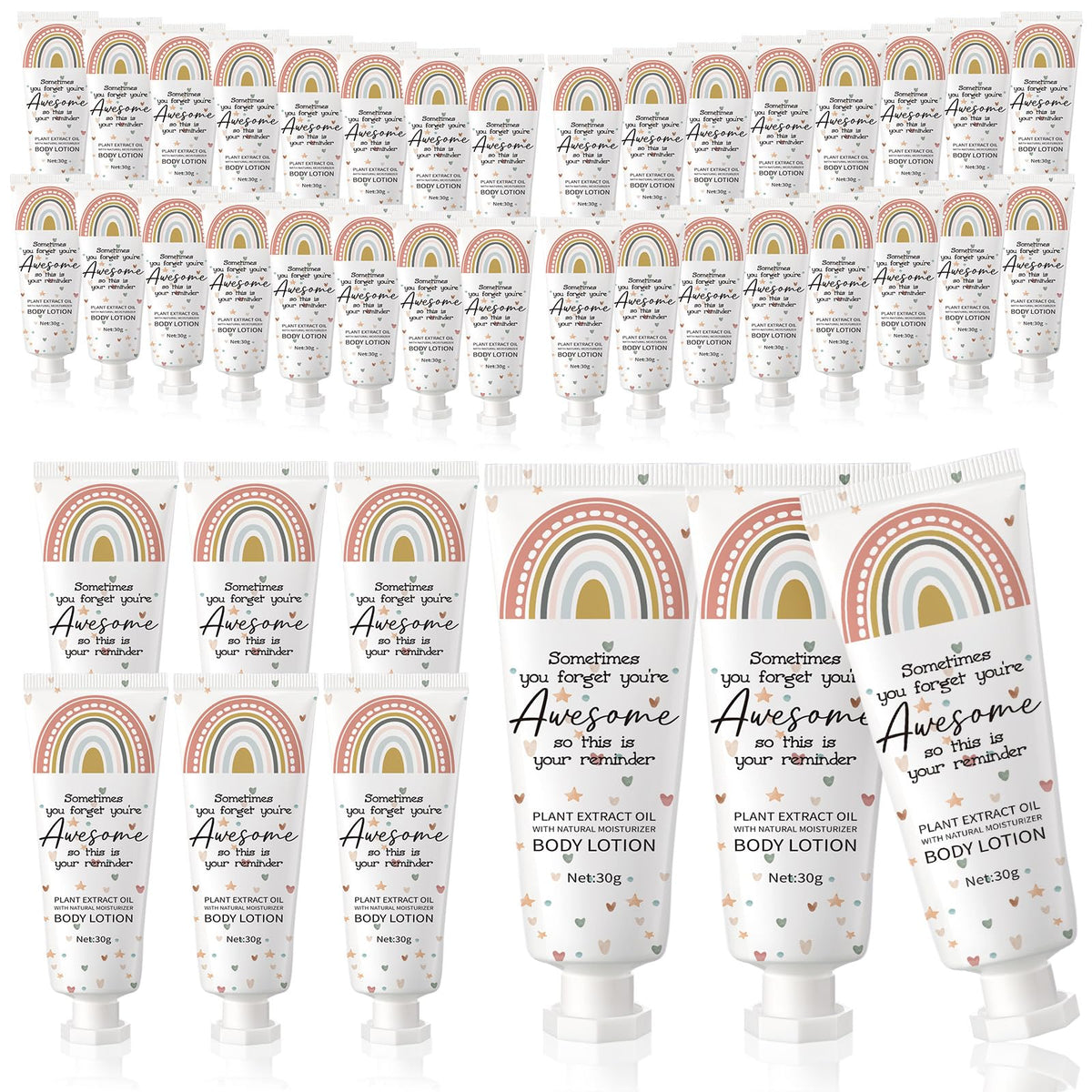 Yaryang boho rainbow thank-you lotion gift-pack for gifting colleagues.