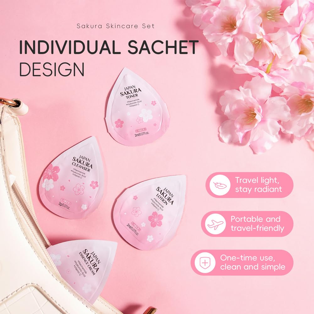Yasovigi Sakura lotion travel image for lightweight moisture all day.