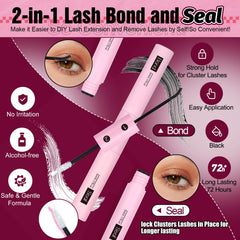 Yawamica 180pcs-lash-clusters offer lightweight fibers for comfortable wear.
