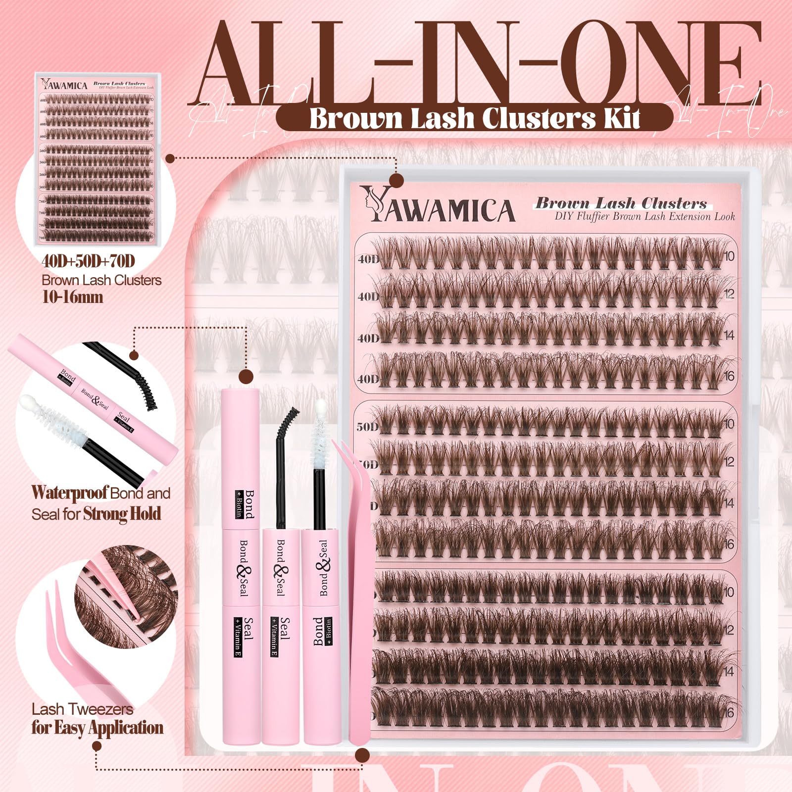 Yawamica lightweight lash clusters feel comfortable during daily wear