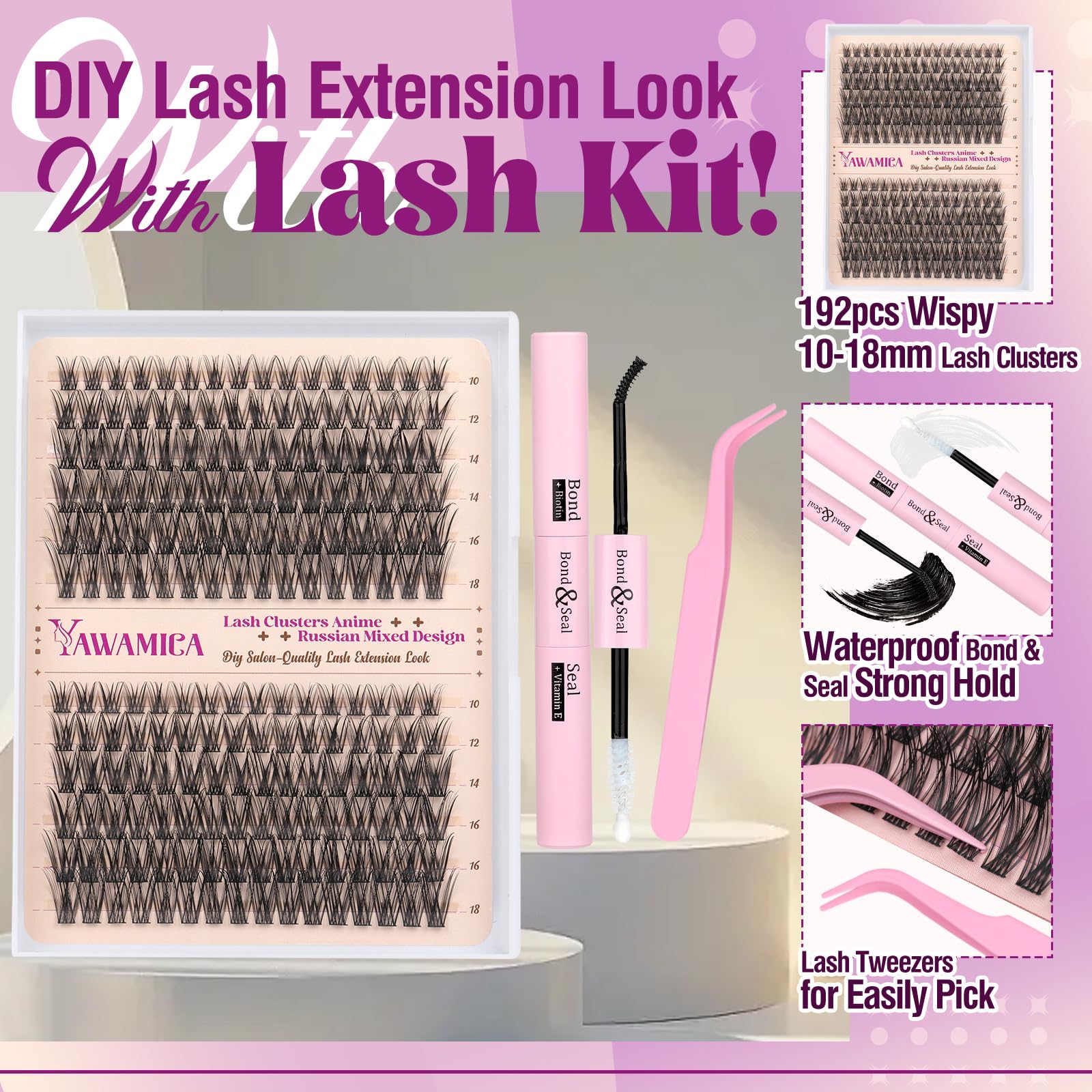 Yawamica baby-doll look clusters brighten eyes