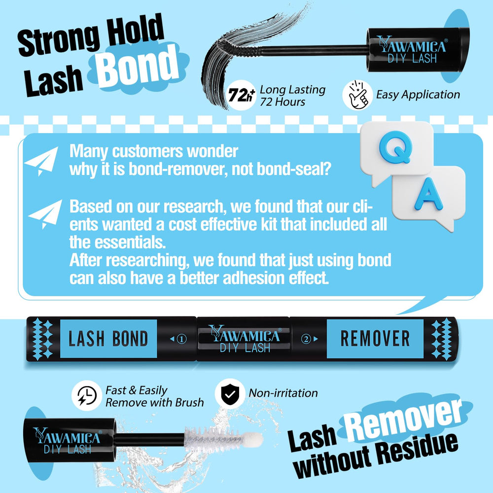 Yawamica bond and remover enable secure application and removal.