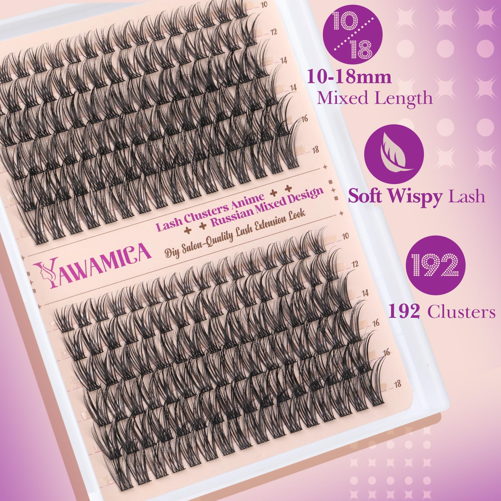 Yawamica cat-eye look clusters for dramatic outer corners