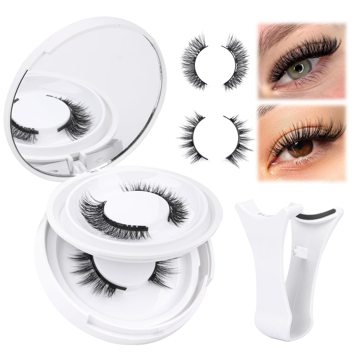 Yawamica cat-eye magnetic lashes offer a secure, natural look.