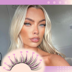 Yawamica curled lashes clusters with lightweight feel