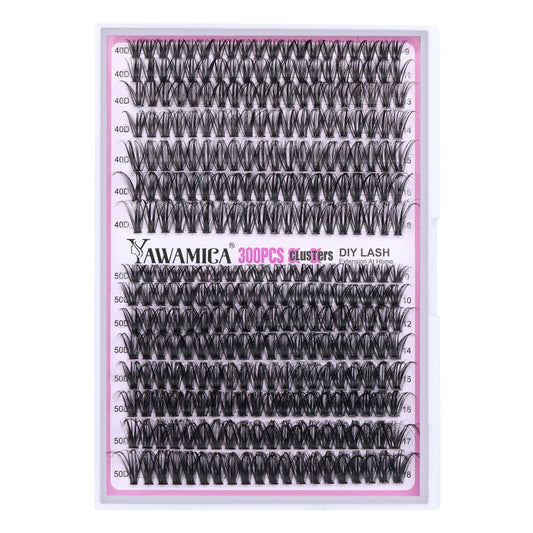 Yawamica DIY lash extension kit with 300pcs for at-home salon-like lashes.
