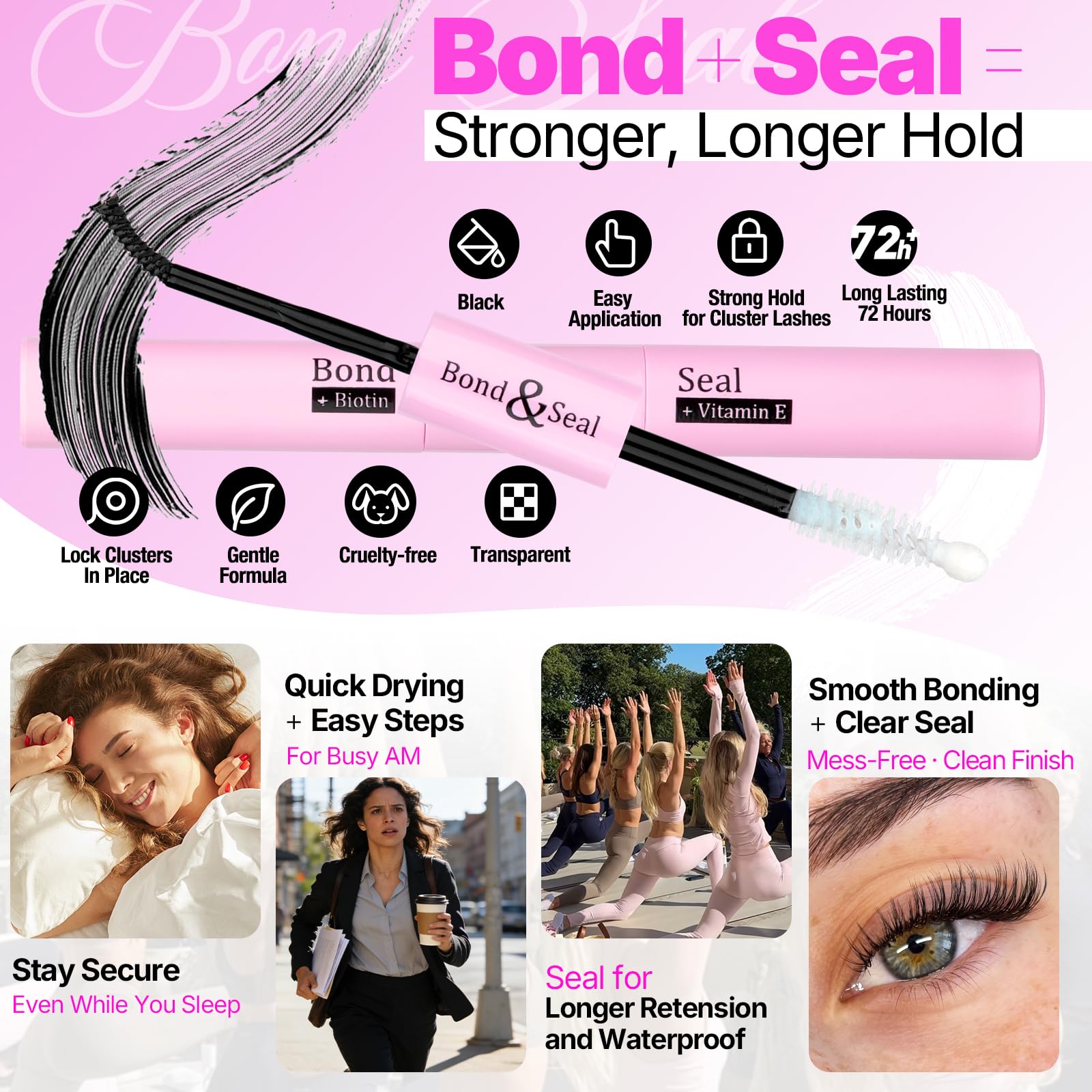 Yawamica lash brush for neat application and easy tool cleaning.