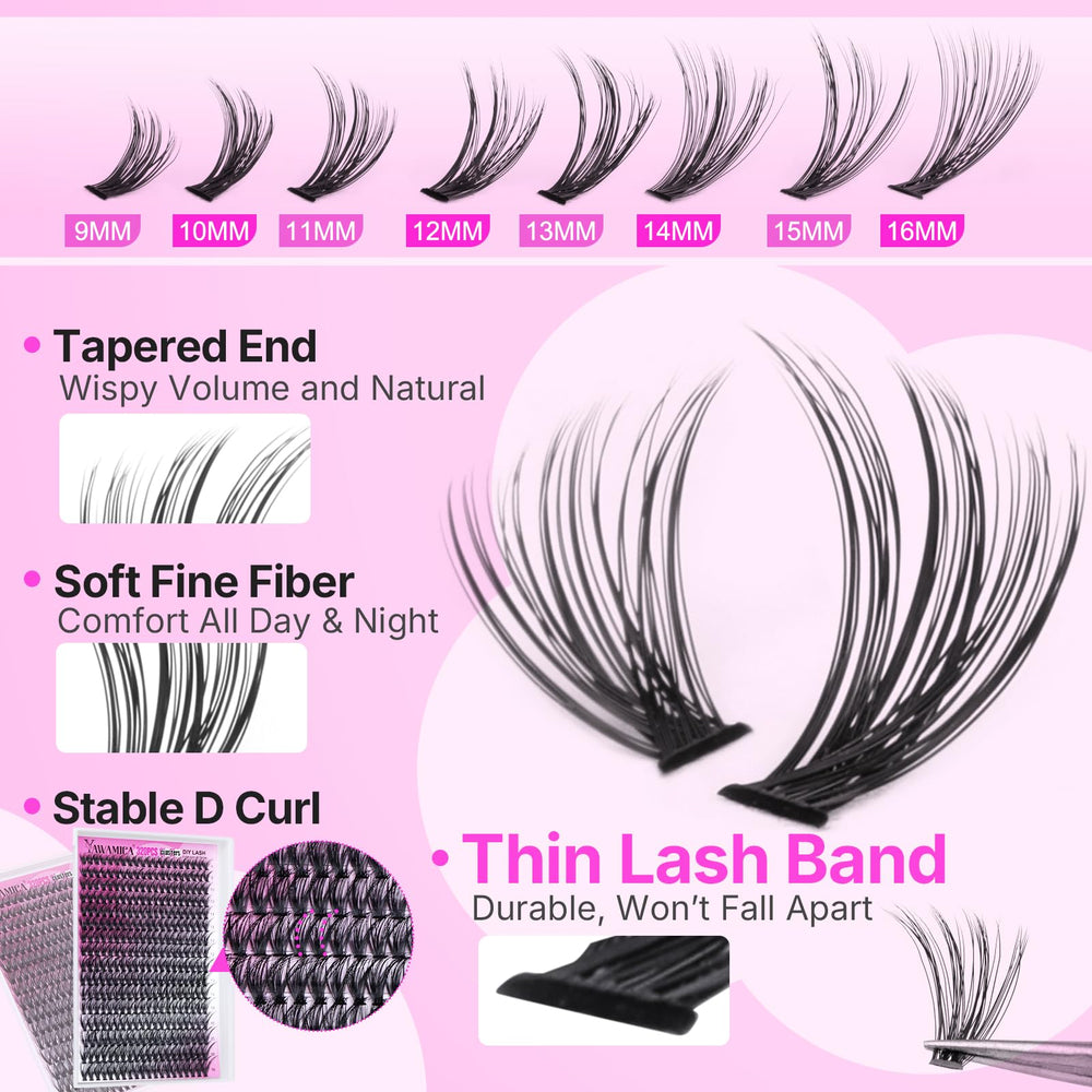 Yawamica lash remover helps cleanly dissolve the bond with minimal effort.