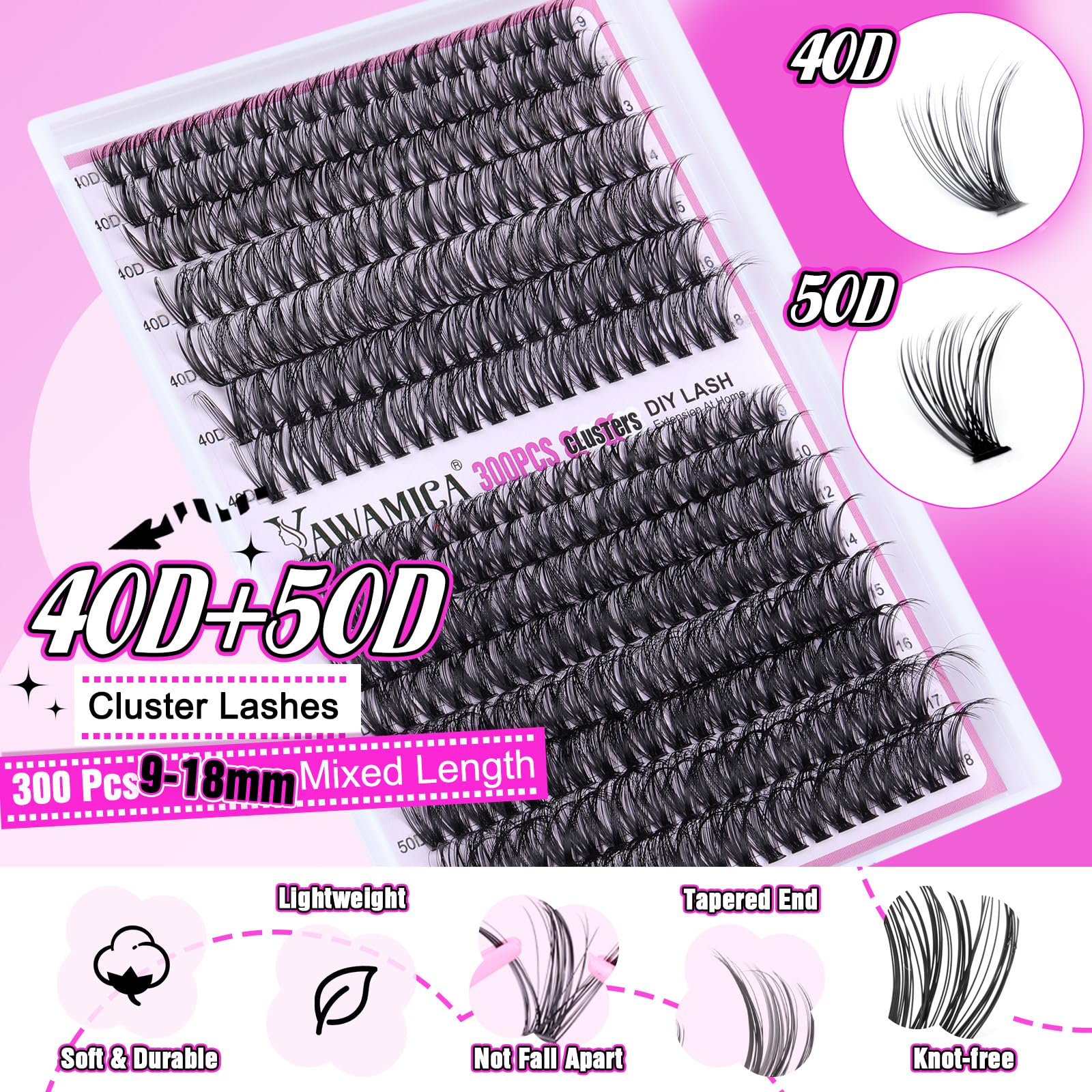 Yawamica precision lash tweezers for clean, clump-free application.