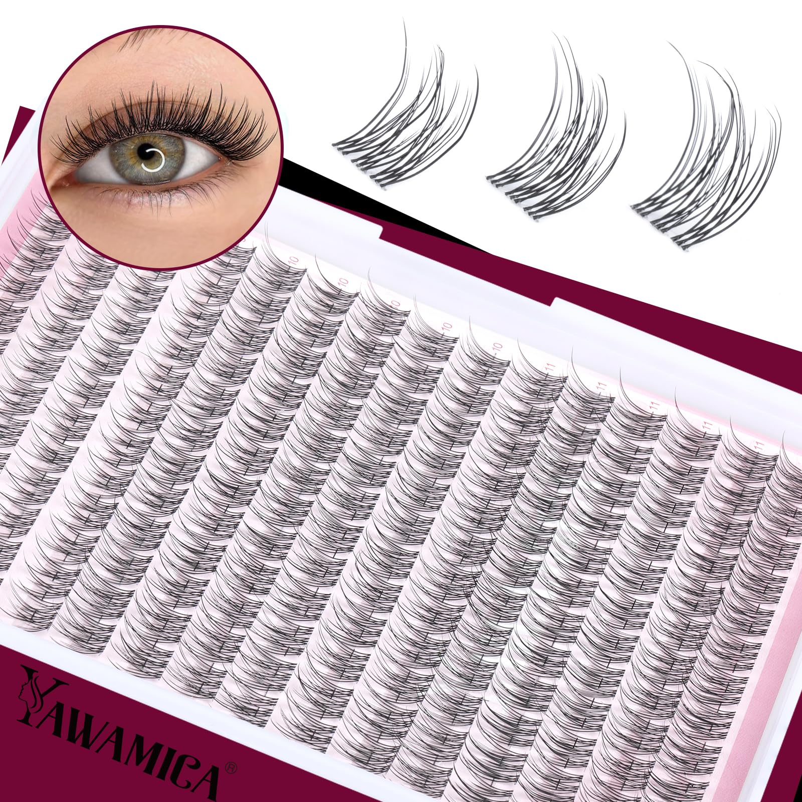 Yawamica natural-look-lashes create a salon-style effect at home.