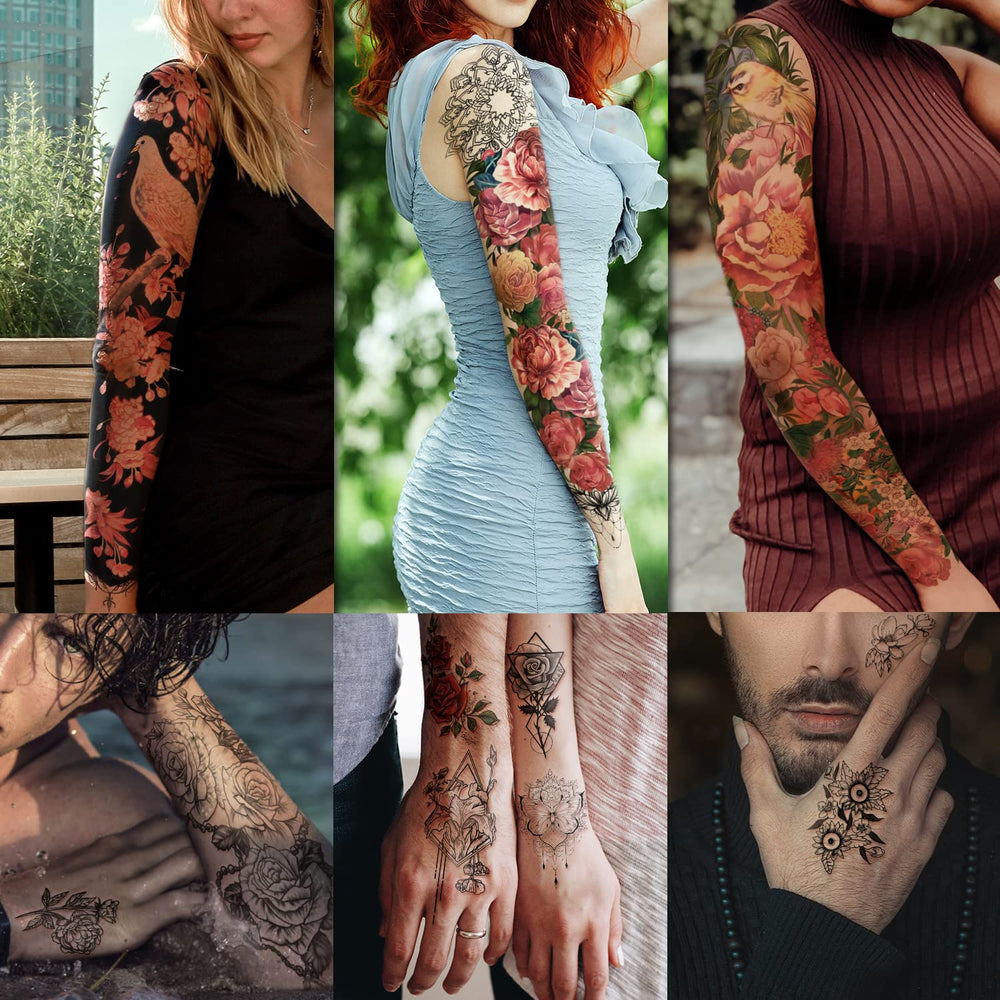 Yazhiji realistic sleeve effect adds believable body art at a glance