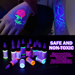 Ybeauty Halloween cosplay tattoo ideas with luminous colors.